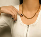 LA MADISON 18K Gold Cable Chain Necklace