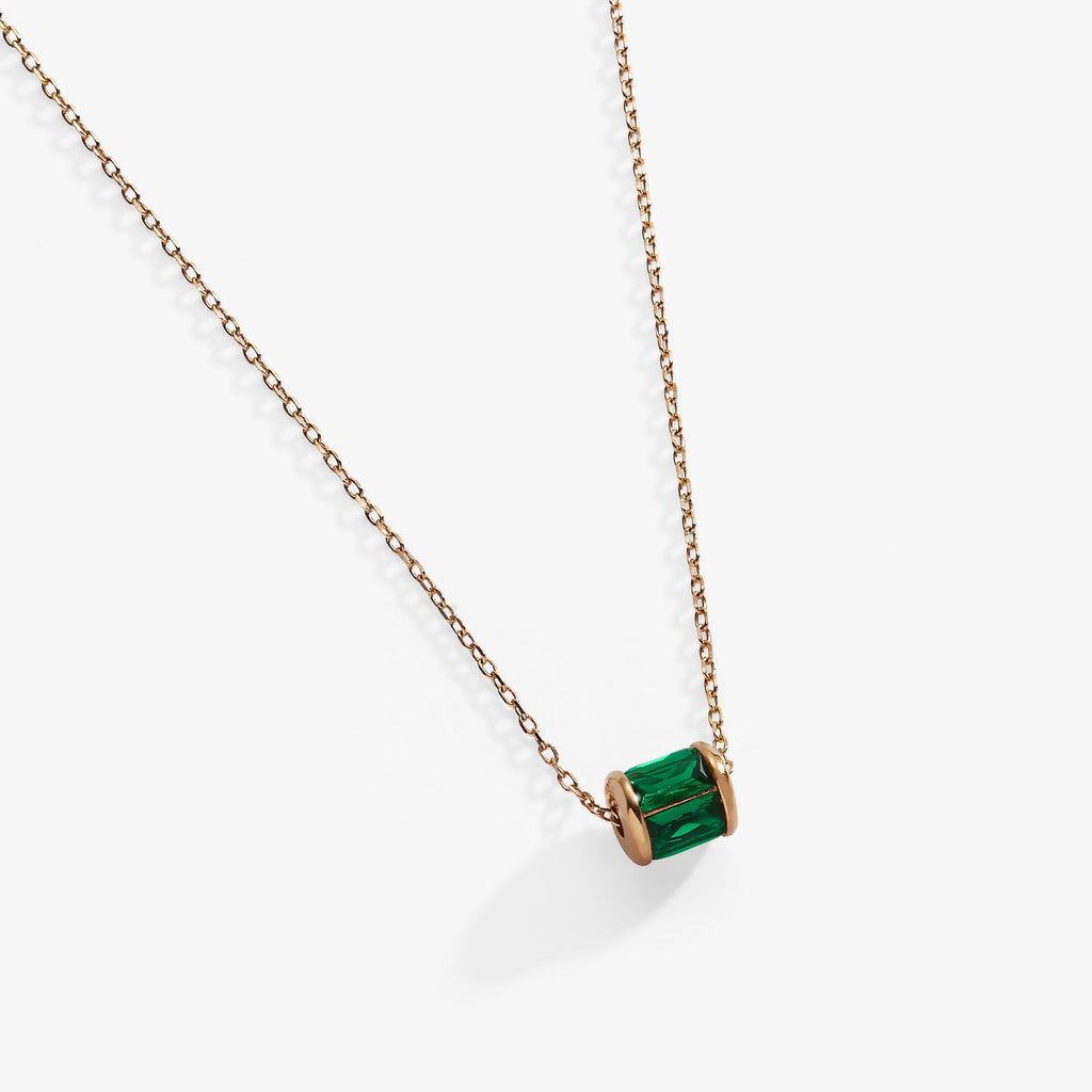 May Birthstone Precious Pendant Necklace