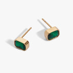 May Emerald - Cut Birthstone Stud Earrings - Willow & Luna