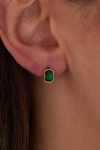 May Emerald - Cut Birthstone Stud Earrings - Willow & Luna