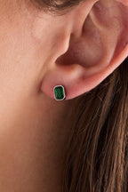 May Emerald - Cut Birthstone Stud Earrings - Willow & Luna