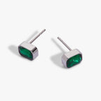 May Emerald - Cut Birthstone Stud Earrings - Willow & Luna