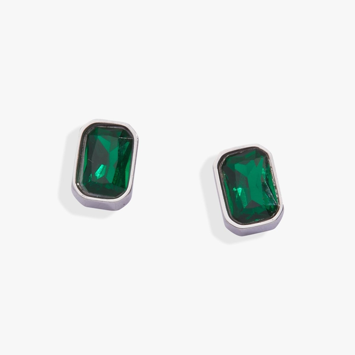 May Emerald - Cut Birthstone Stud Earrings - Willow & Luna