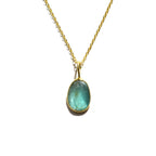 Mint Green Kyanite Rose Cut Necklace - Willow & Luna