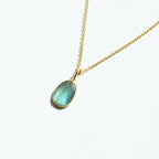 Mint Green Kyanite Rose Cut Necklace - Willow & Luna