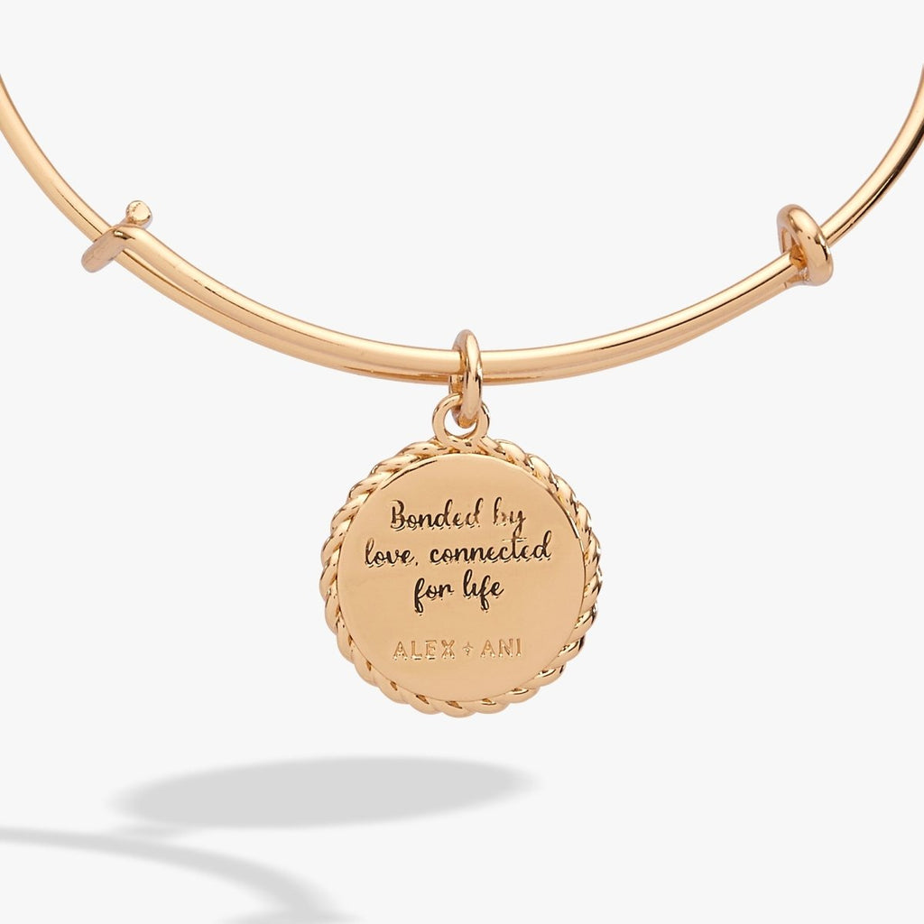 Mom 'Bonded By Love, Connected For Life' Charm Bangle - Willow & Luna