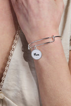 Mom 'Bonded By Love, Connected For Life' Charm Bangle - Willow & Luna