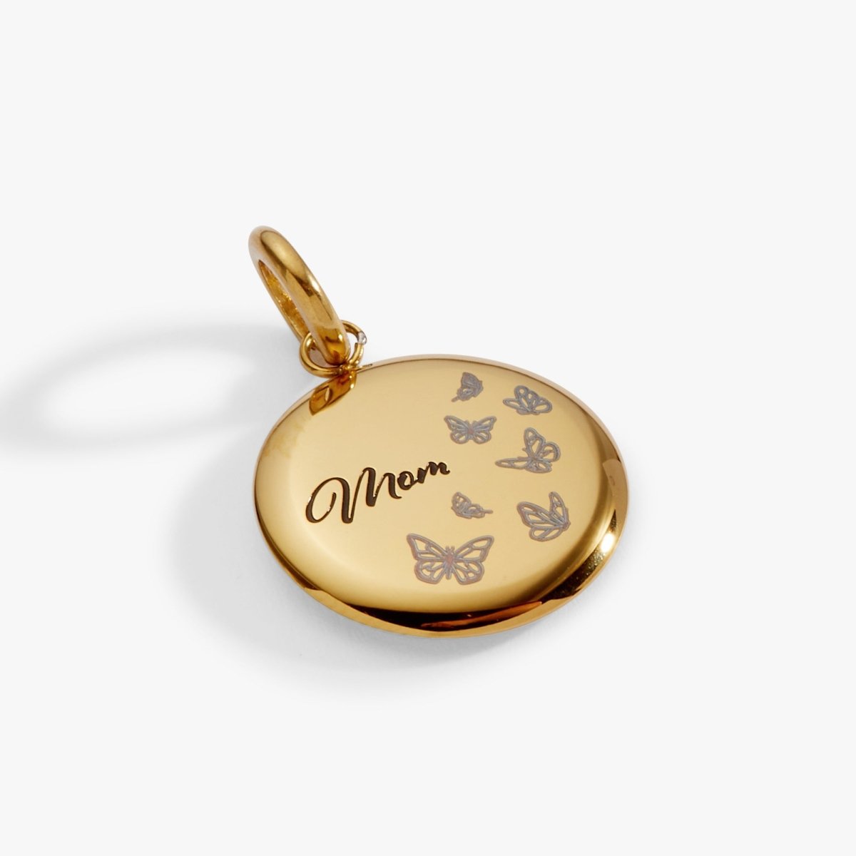 Mom Butterfly Disc Charm - Willow & Luna