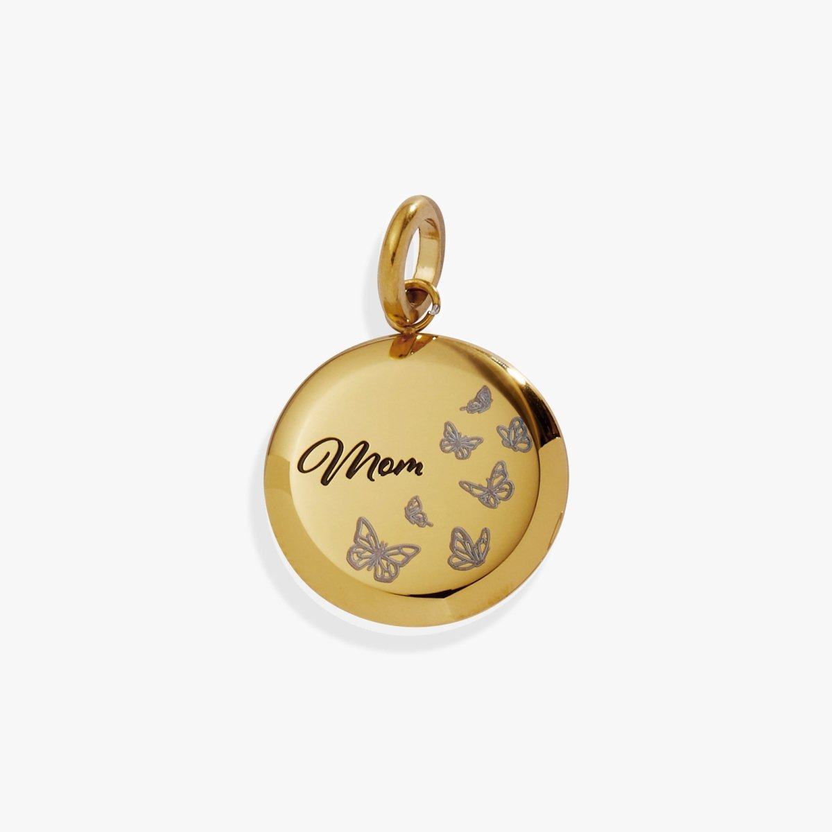 Mom Butterfly Disc Charm - Willow & Luna