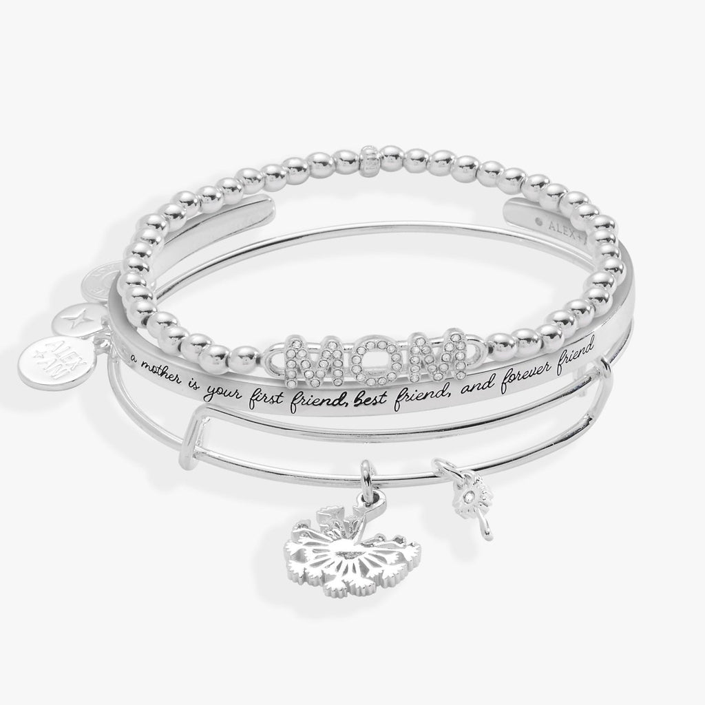 Mom Dandelion Bangle Set of 3 - Willow & Luna