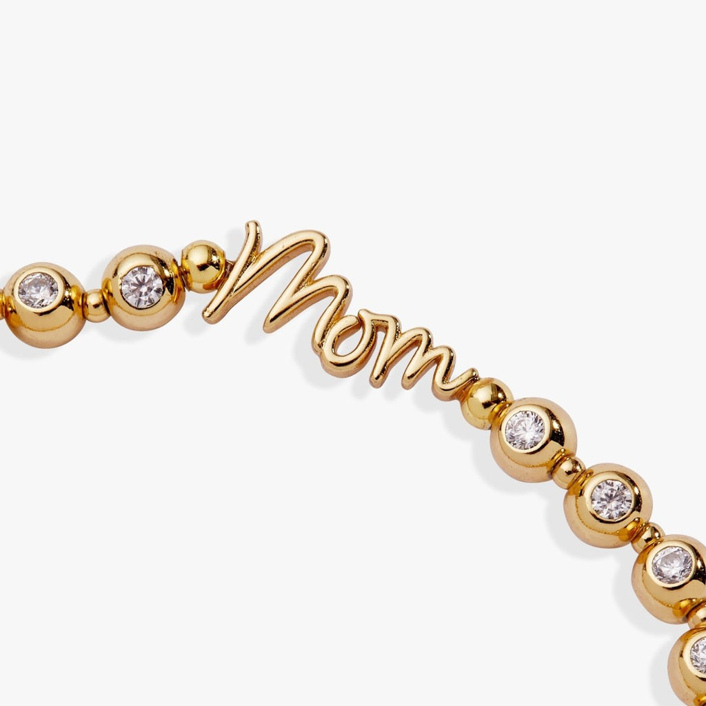 Mom Elongated Crystal Stretch Bracelet - Willow & Luna