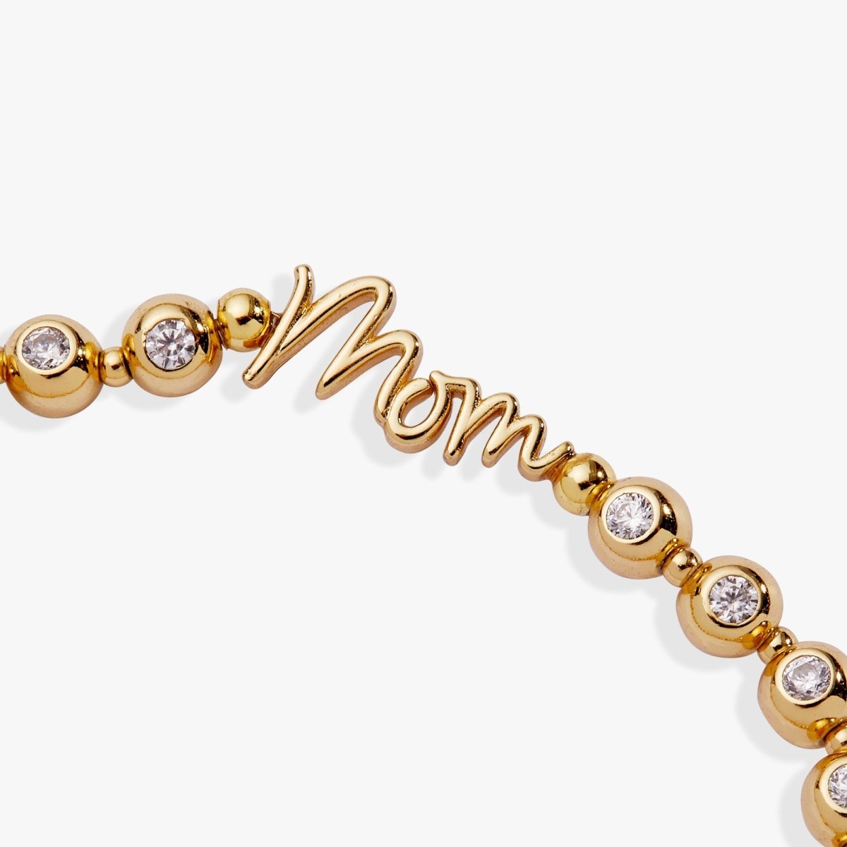 Mom Elongated Crystal Stretch Bracelet - Willow & Luna