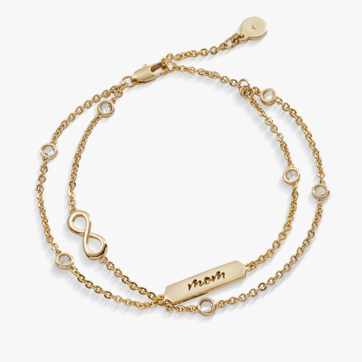 Mom Infinity Chain Double Strand Bracelet - Willow & Luna