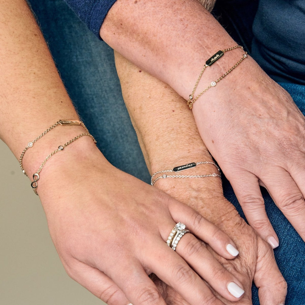 Mom Infinity Chain Double Strand Bracelet - Willow & Luna