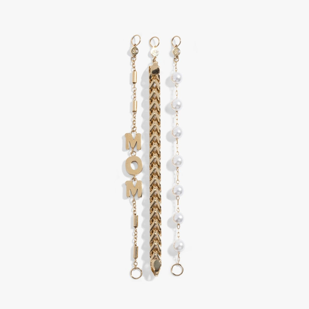 Mom Pearl Stranded™ Bracelet Set - Willow & Luna