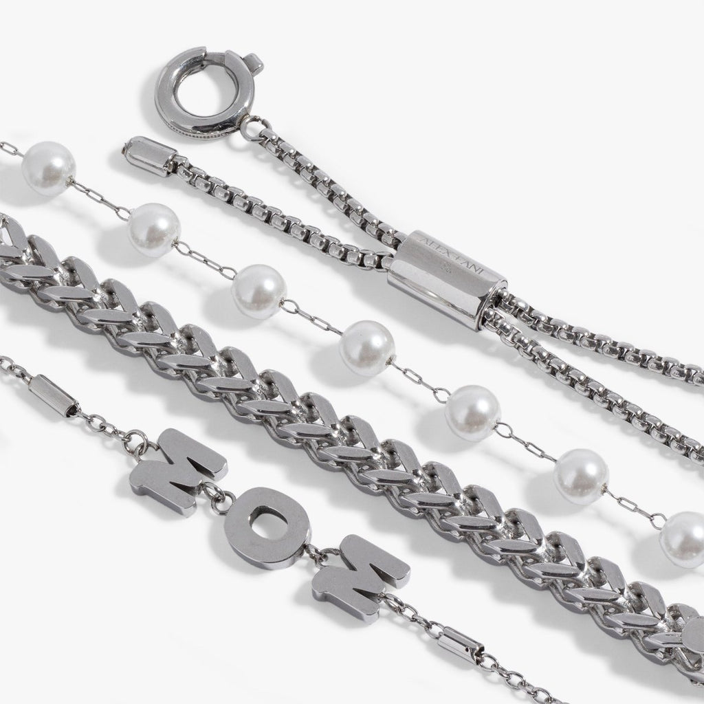 Mom Pearl Stranded™ Bracelet Set - Willow & Luna