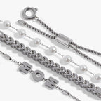 Mom Pearl Stranded™ Bracelet Set - Willow & Luna