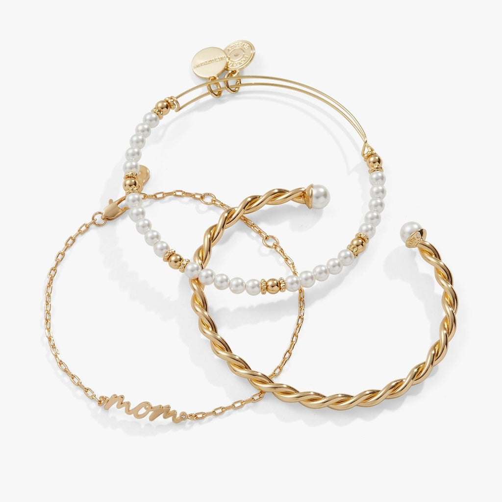 Mom Script Bracelet, Set of 3 - Willow & Luna