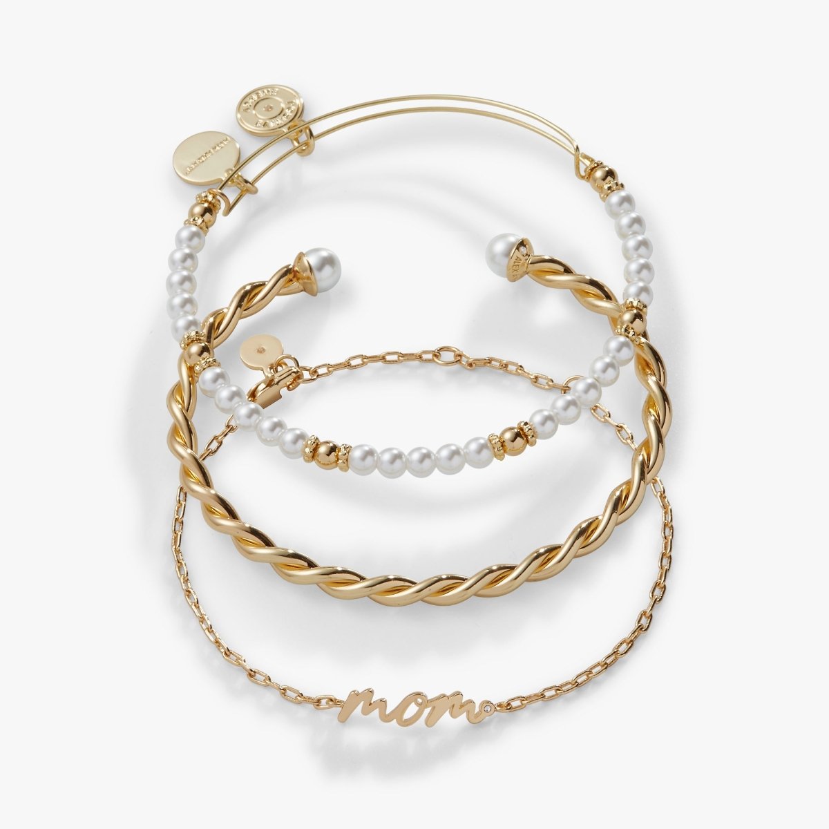 Mom Script Bracelet, Set of 3 - Willow & Luna