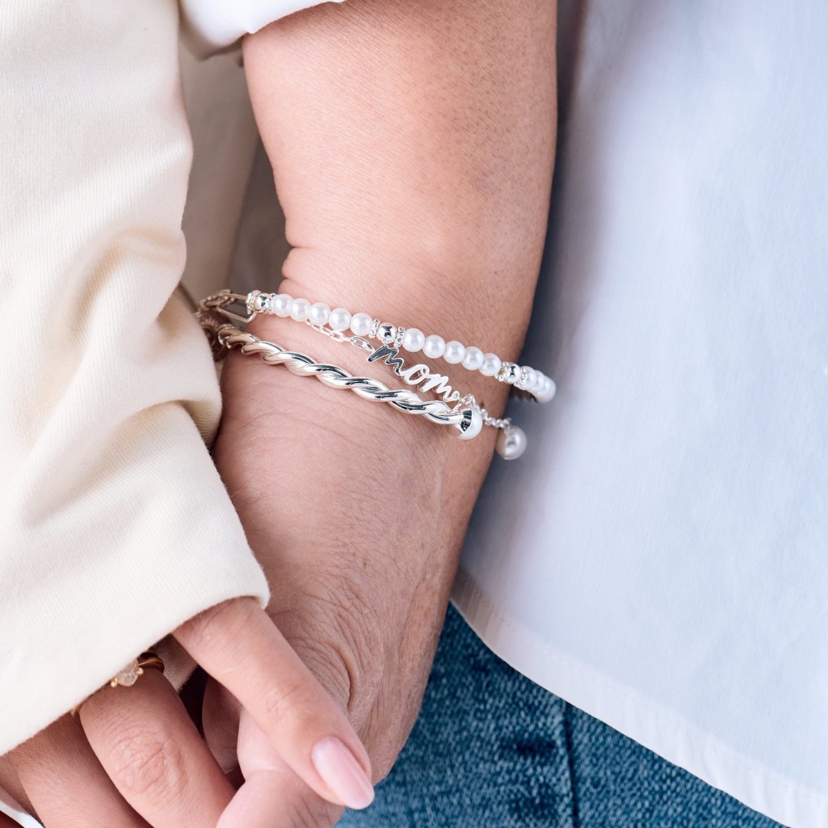 Mom Script Bracelet, Set of 3 - Willow & Luna