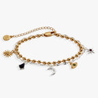 Moon Magic 2 Row Charm Bracelet