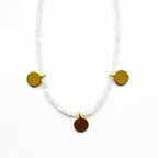 Moonstone and Gold Beaded Necklace(3) - Willow & Luna