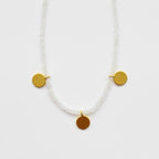 Moonstone and Gold Beaded Necklace(3) - Willow & Luna