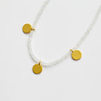 Moonstone and Gold Beaded Necklace(3) - Willow & Luna