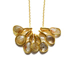 Morganite Rose Cut Diamond Necklace - Willow & Luna