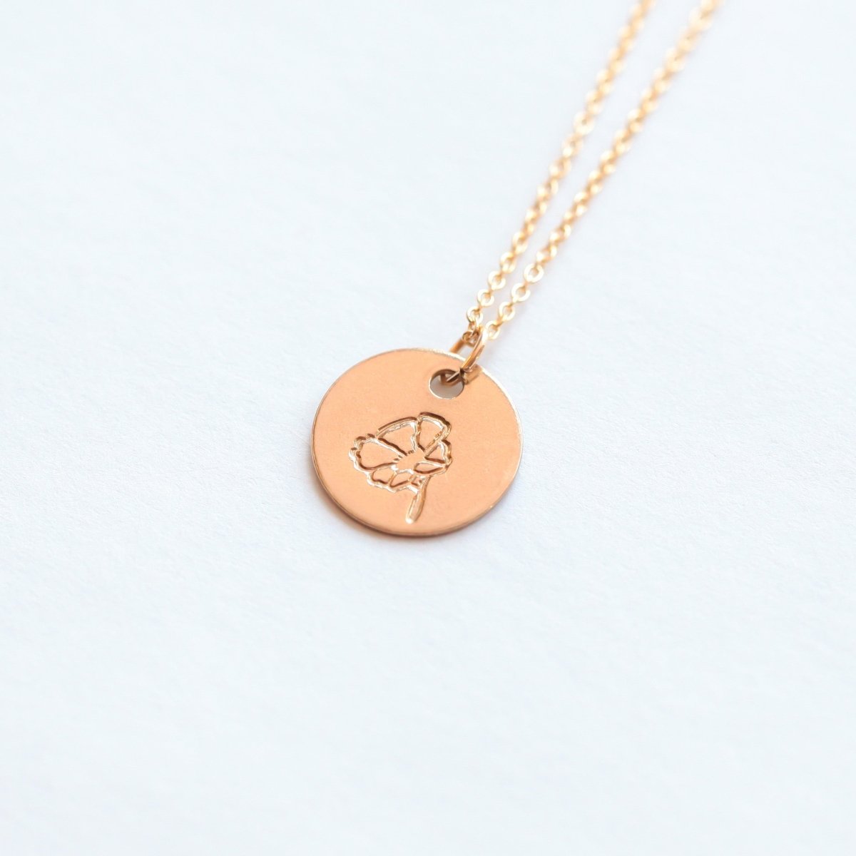 Morning Glory Birth Flower Necklace for September - Willow & Luna