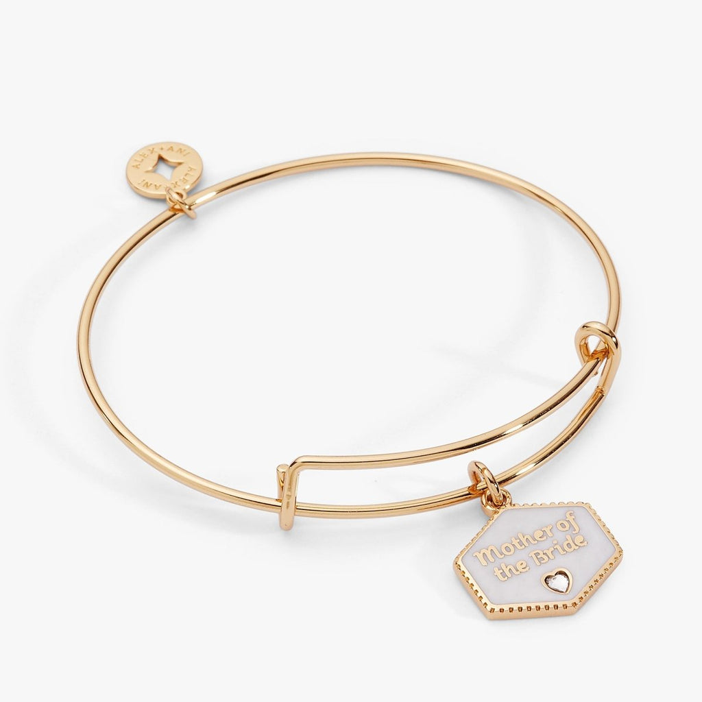 Mother of the Bride Mother of Pearl Charm Bangle - Willow & Luna