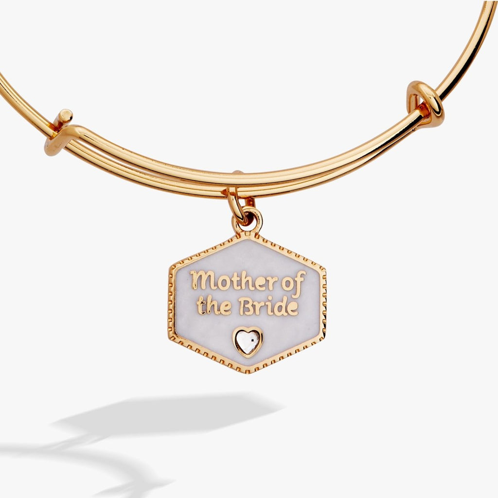 Mother of the Bride Mother of Pearl Charm Bangle - Willow & Luna