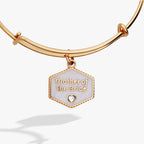 Mother of the Bride Mother of Pearl Charm Bangle - Willow & Luna