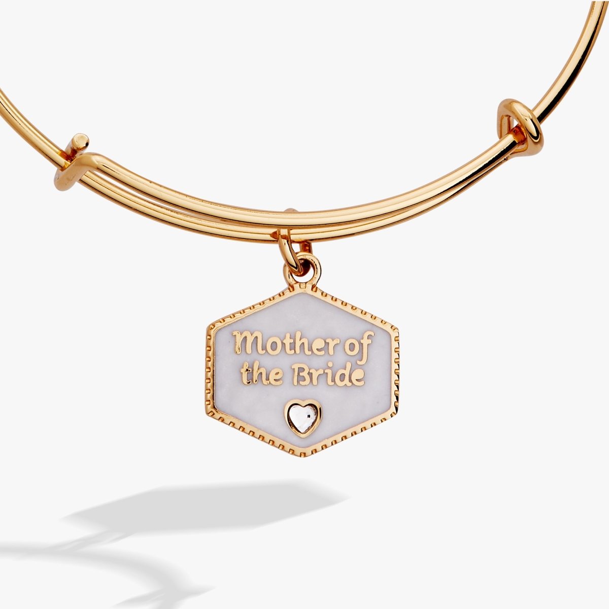 Mother of the Bride Mother of Pearl Charm Bangle - Willow & Luna