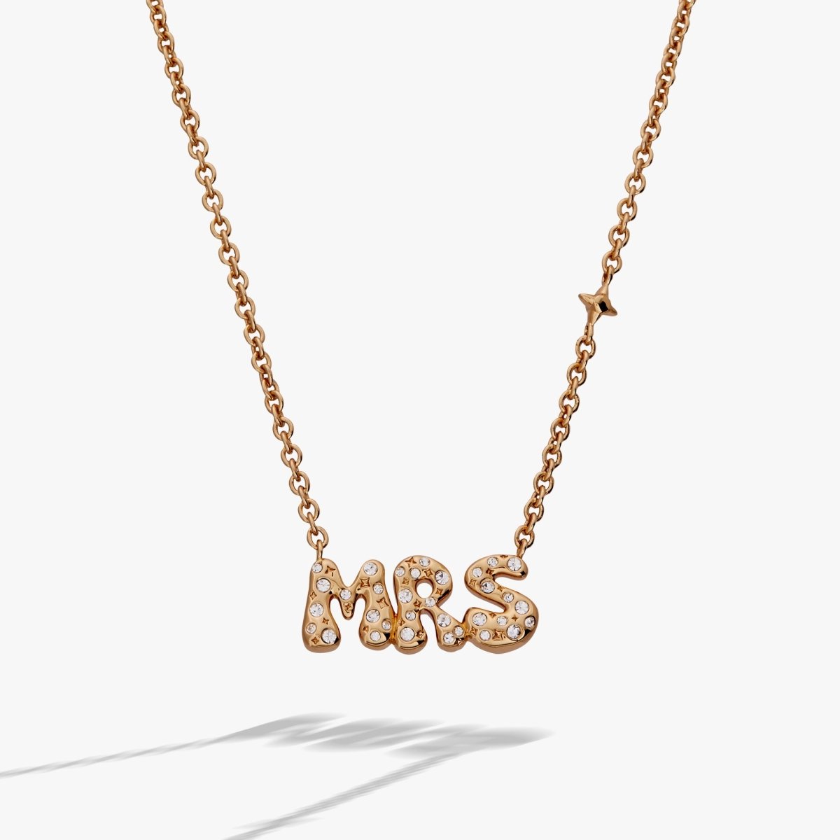 'Mrs' Bubble Crystal Pendant Necklace - Willow & Luna