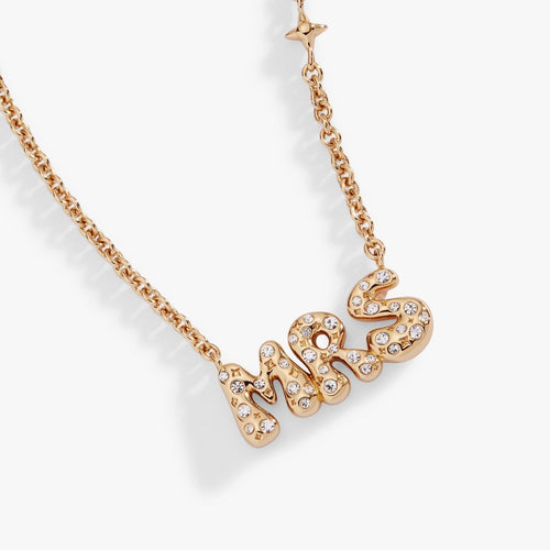 'Mrs' Bubble Crystal Pendant Necklace - Willow & Luna