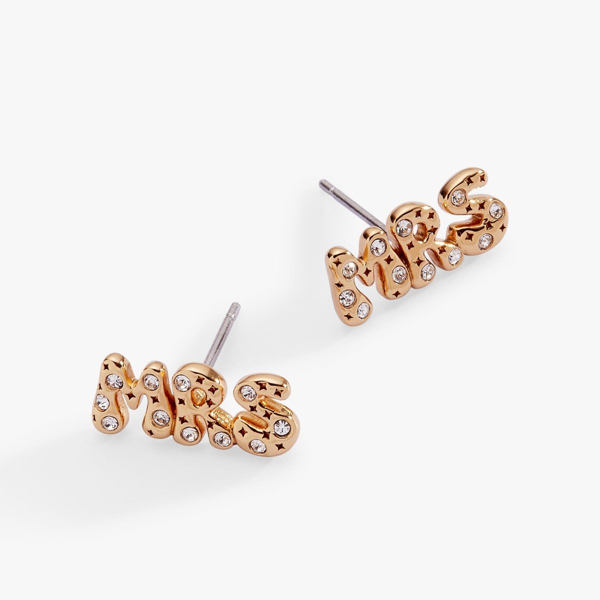 'Mrs' Bubble Crystal Stud Earrings - Willow & Luna