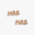 'Mrs' Bubble Crystal Stud Earrings - Willow & Luna
