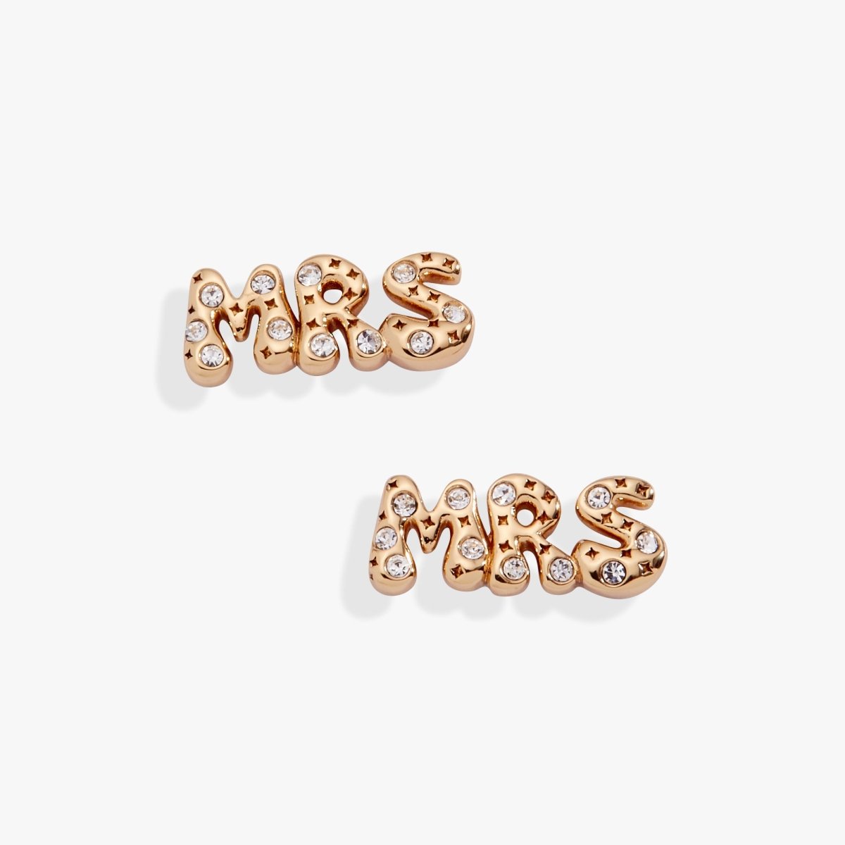 'Mrs' Bubble Crystal Stud Earrings - Willow & Luna