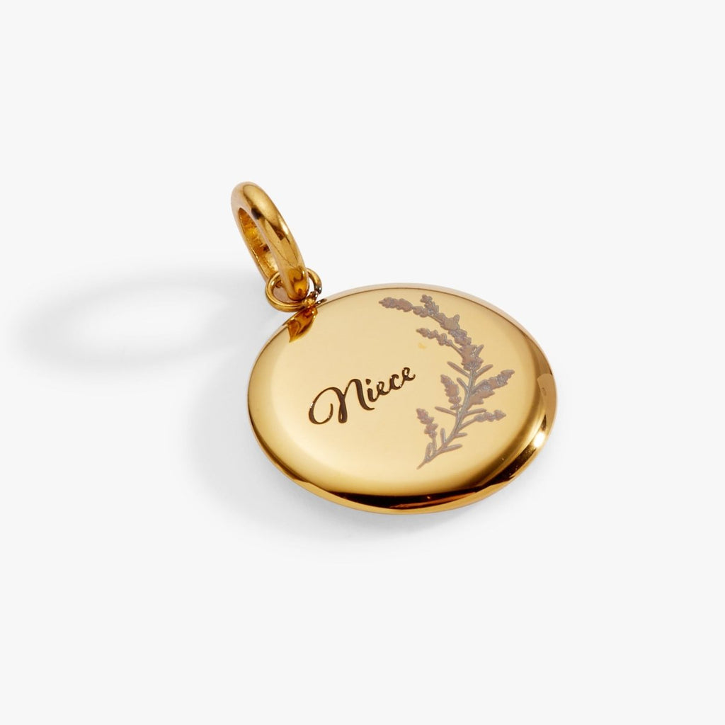 Niece Lavender Disc Charm - Willow & Luna