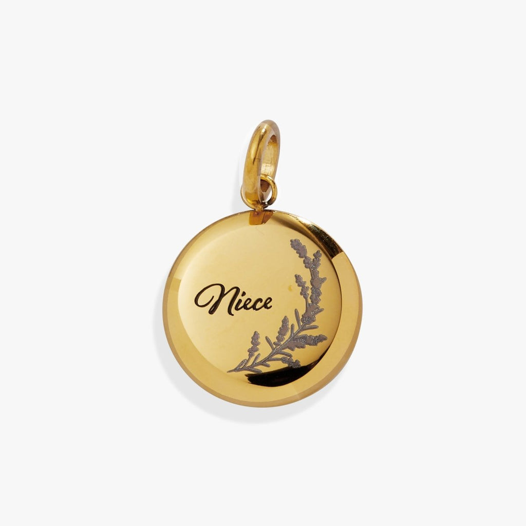 Niece Lavender Disc Charm - Willow & Luna
