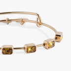 November Birthstone Emerald Cut Bangle - Willow & Luna