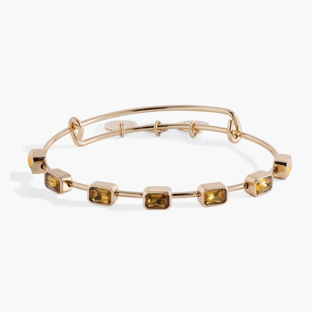 November Birthstone Emerald Cut Bangle - Willow & Luna