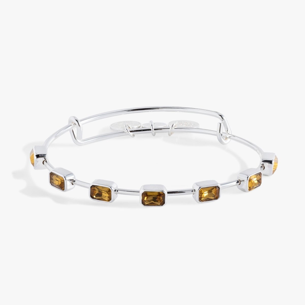 November Birthstone Emerald Cut Bangle - Willow & Luna