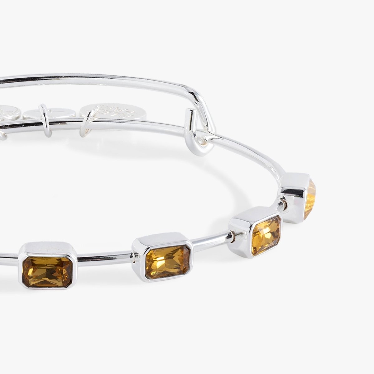 November Birthstone Emerald Cut Bangle - Willow & Luna