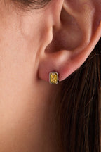 November Emerald - Cut Birthstone Stud Earrings - Willow & Luna