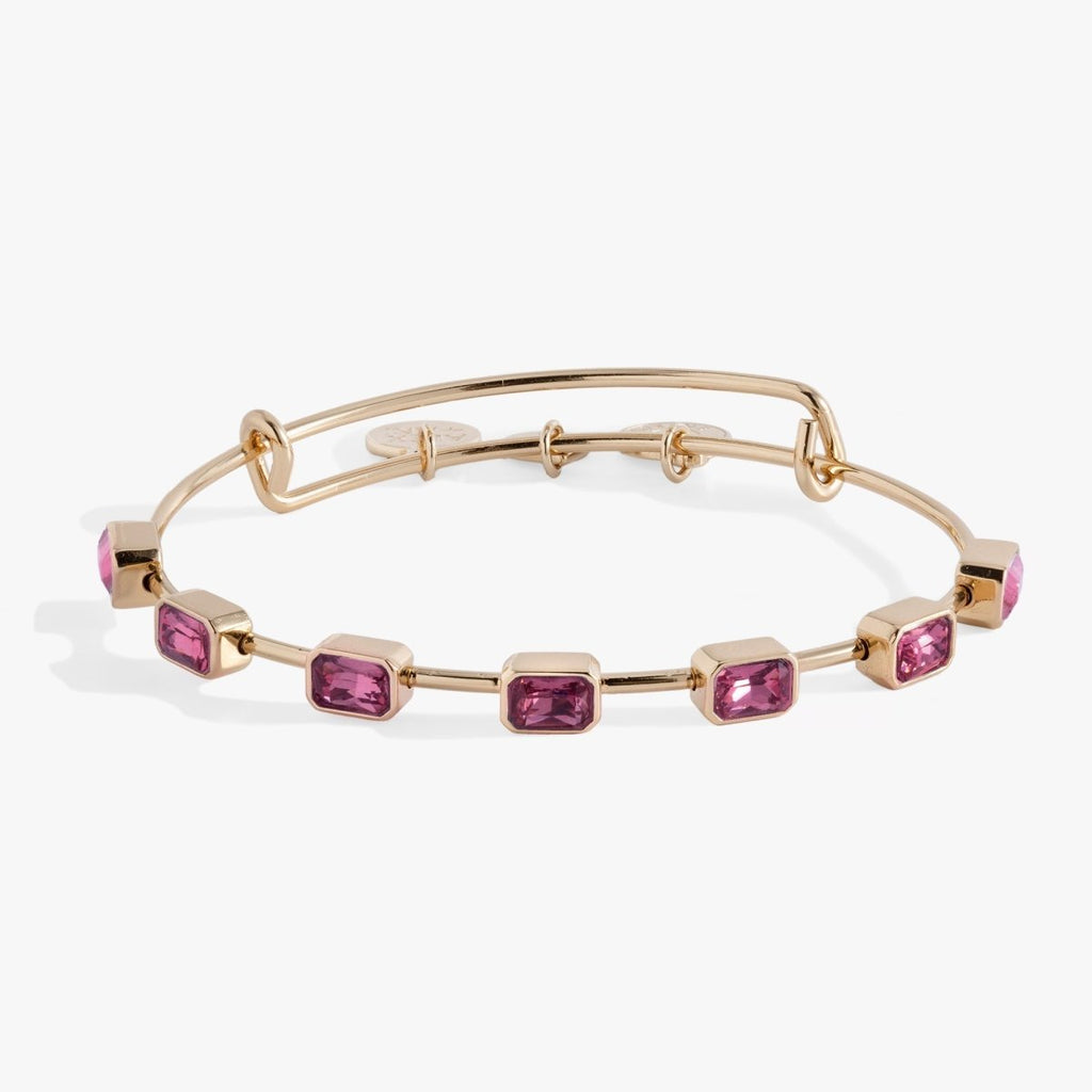 October Birthstone Emerald Cut Bangle - Willow & Luna