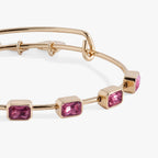October Birthstone Emerald Cut Bangle - Willow & Luna