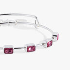 October Birthstone Emerald Cut Bangle - Willow & Luna