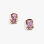 October Emerald - Cut Birthstone Stud Earrings - Willow & Luna